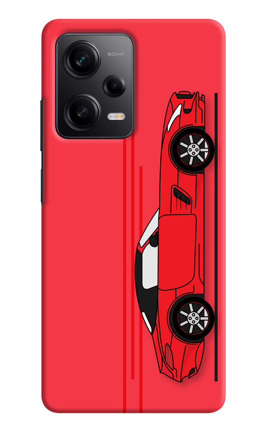 Red Velocity Redmi Note 12 5G Hard Case Back Cover by Casekaro