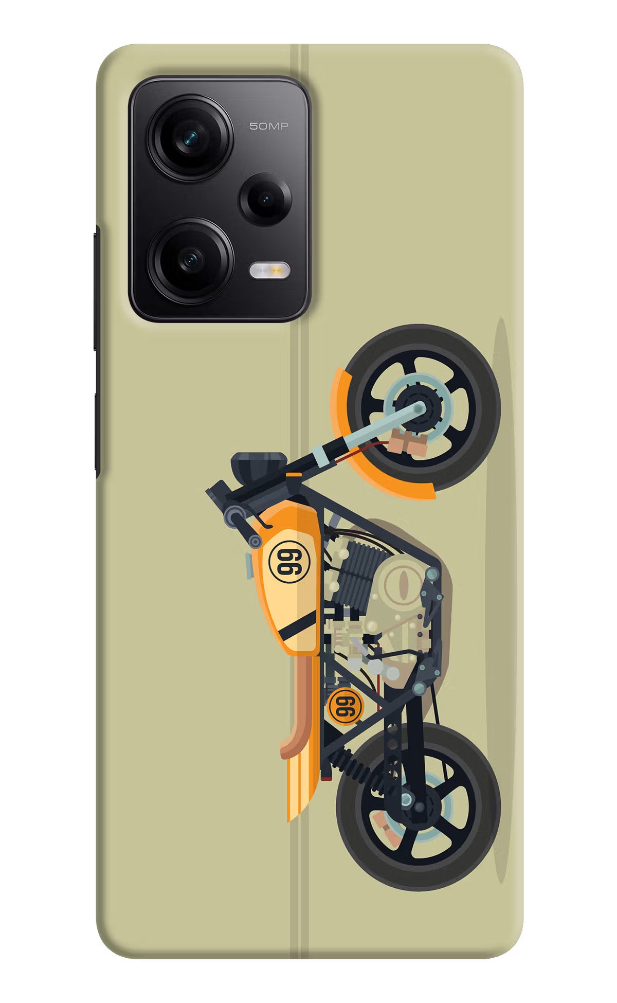 Vertical Speedster Redmi Note 12 5G Hard Case Back Cover by Casekaro