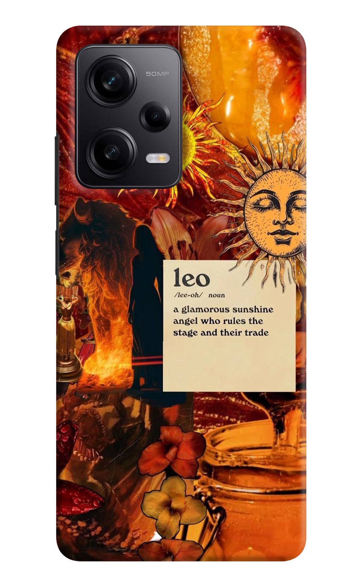 Leo Zodiac Redmi Note 12 5G Hard Case Back Cover by Casekaro
