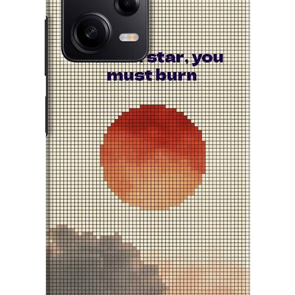 Pixel Sun Redmi Note 12 5G Hard Case Back Cover by Casekaro