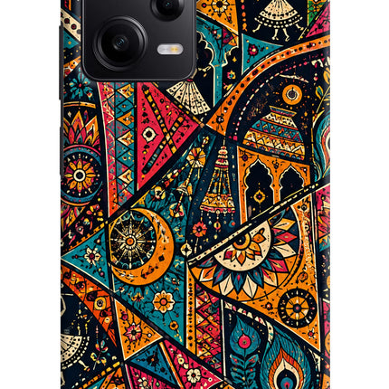 Folk Print Redmi Note 12 5G Hard Case Back Cover by Casekaro