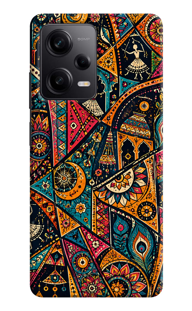 Folk Print Redmi Note 12 5G Hard Case Back Cover by Casekaro