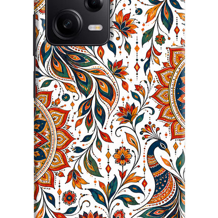 White Mayura Redmi Note 12 5G Hard Case Back Cover by Casekaro