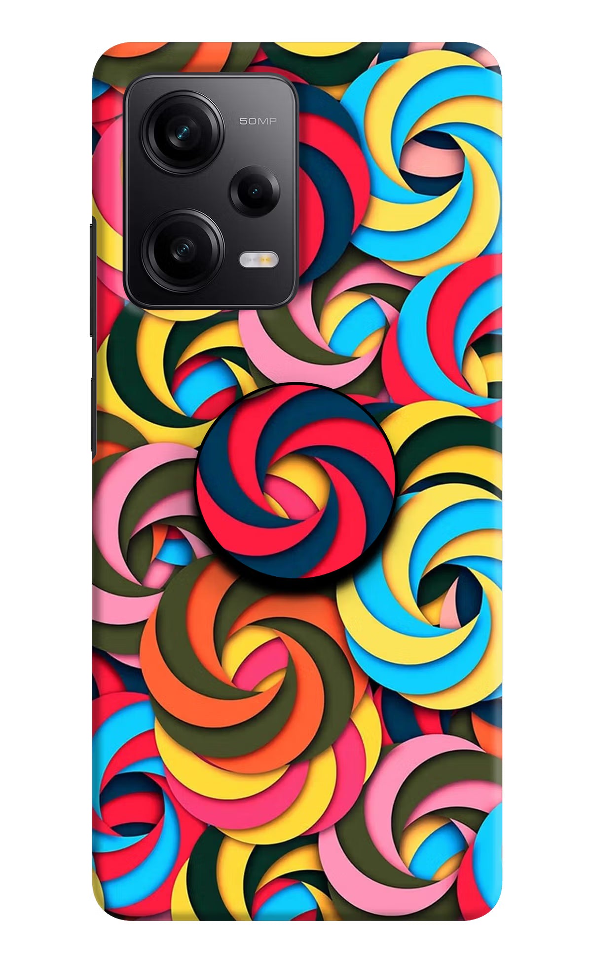 Spiral Pattern Redmi Note 12 5G Pop Case by Casekaro