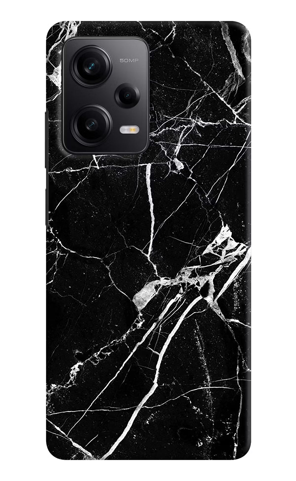 Black Marble Pattern Redmi Note 12 Pro 5G Hard Case Back Cover by Casekaro