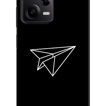 Paper Plane White Redmi Note 12 Pro 5G Hard Case Back Cover by Casekaro
