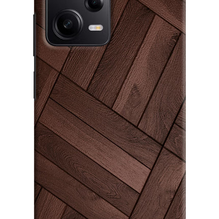 Wooden Texture Design Redmi Note 12 Pro 5G Hard Case Back Cover by Casekaro