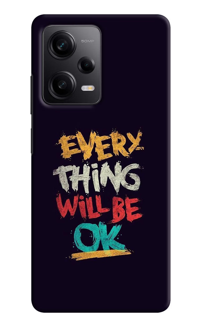 Everything Will Be Ok Redmi Note 12 Pro 5G Hard Case Back Cover by Casekaro