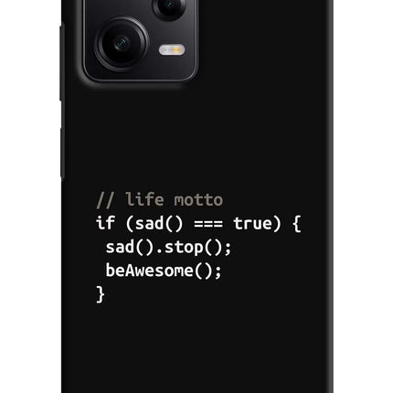 Life Motto Code Redmi Note 12 Pro 5G Hard Case Back Cover by Casekaro