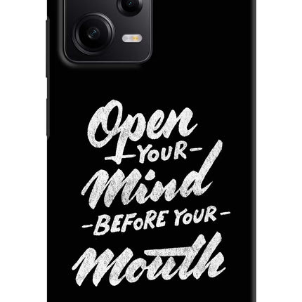 Open Your Mind Before Your Mouth Redmi Note 12 Pro 5G Hard Case Back Cover by Casekaro
