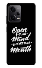 Open Your Mind Before Your Mouth Redmi Note 12 Pro 5G Hard Case Back Cover by Casekaro