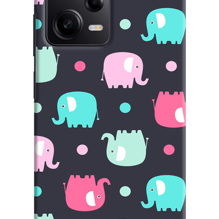 Elephants Redmi Note 12 Pro 5G Hard Case Back Cover by Casekaro