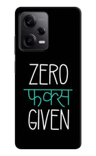 Zero Fucks Given Redmi Note 12 Pro 5G Hard Case Back Cover by Casekaro