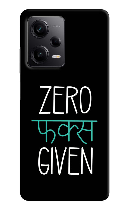 Zero Fucks Given Redmi Note 12 Pro 5G Hard Case Back Cover by Casekaro