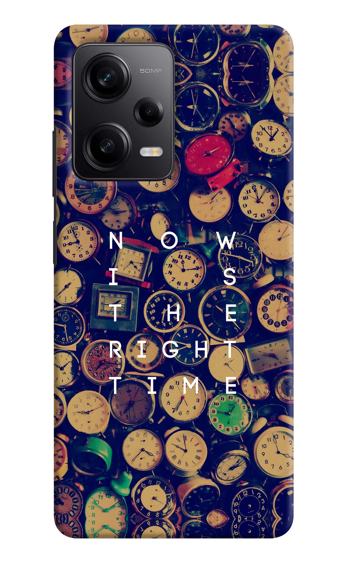 Now is the Right Time Quote Redmi Note 12 Pro 5G Hard Case Back Cover by Casekaro