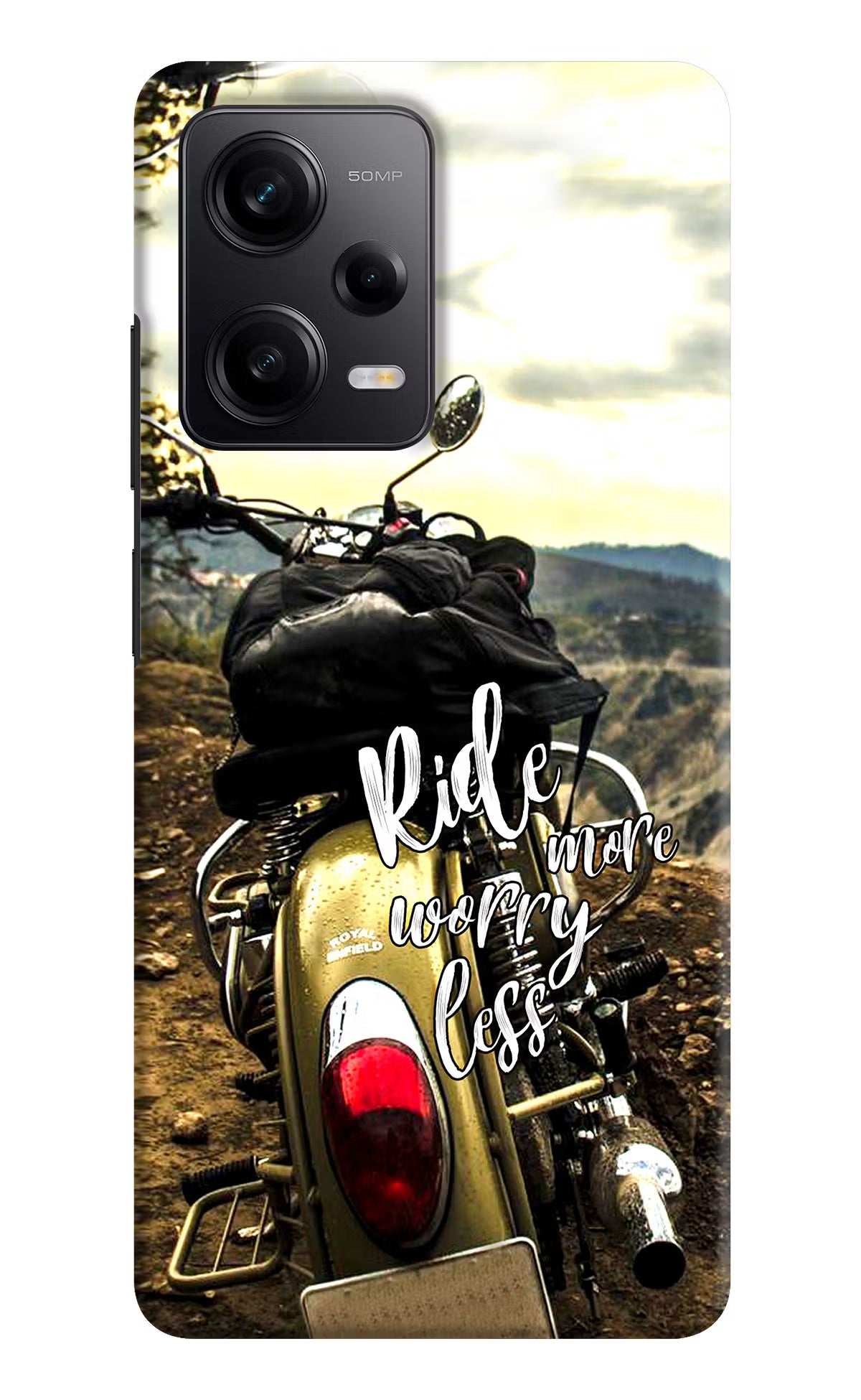Ride More Worry Less Redmi Note 12 Pro 5G Hard Case Back Cover by Casekaro