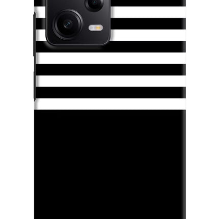 Black and White Print Redmi Note 12 Pro 5G Hard Case Back Cover by Casekaro