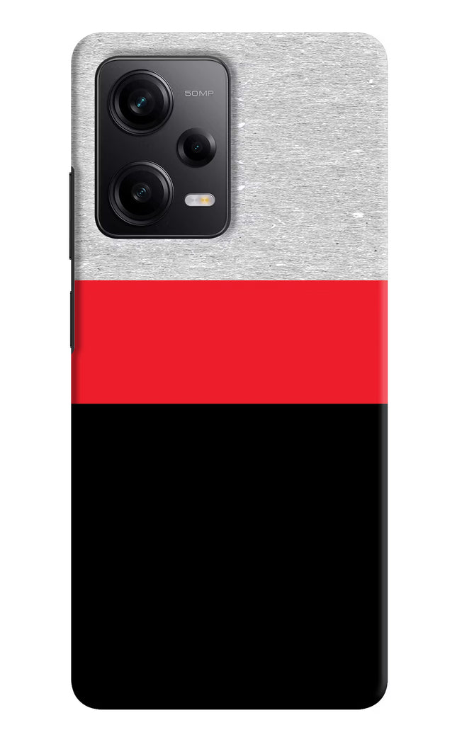 Tri Color Pattern Redmi Note 12 Pro 5G Hard Case Back Cover by Casekaro