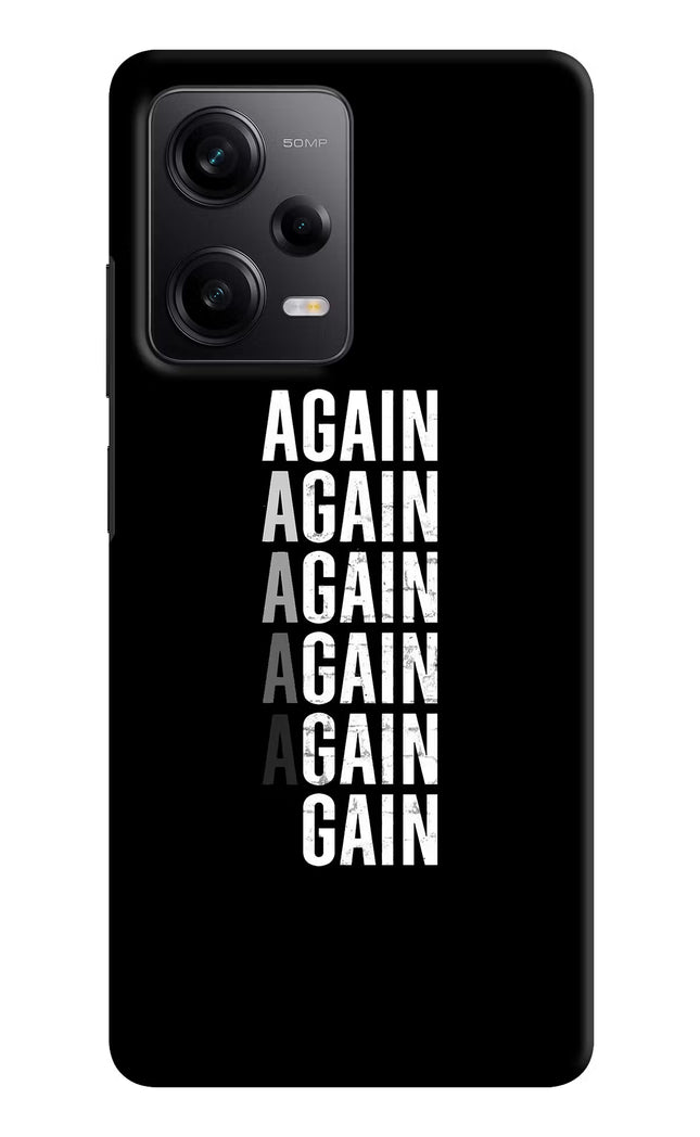 Again Again Gain Redmi Note 12 Pro 5G Hard Case Back Cover by Casekaro