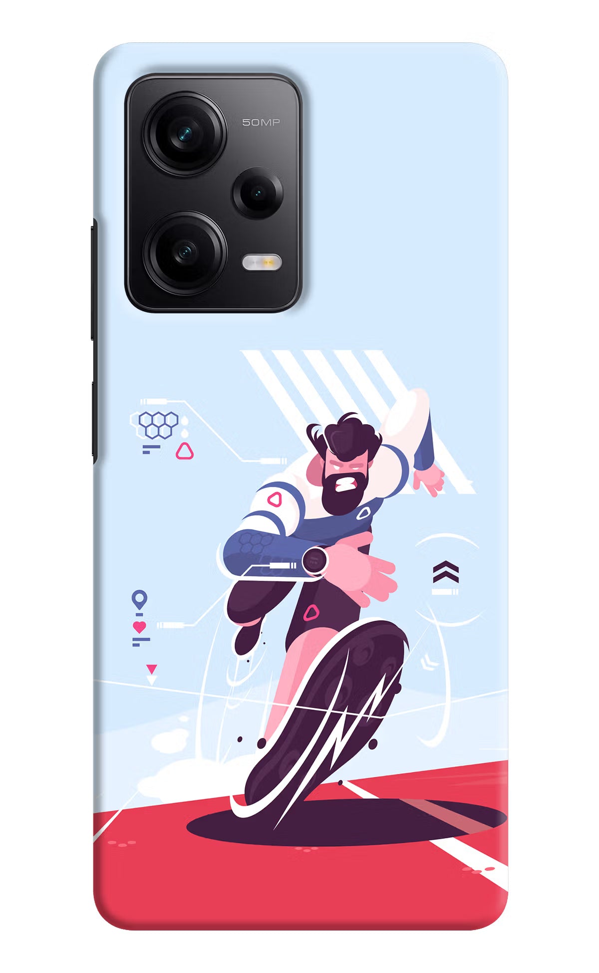 Run Pro Redmi Note 12 Pro 5G Hard Case Back Cover by Casekaro