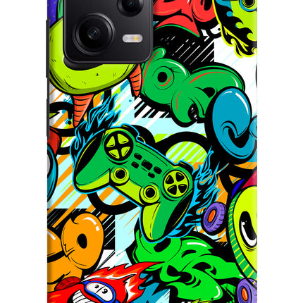 Game Doodle Redmi Note 12 Pro 5G Hard Case Back Cover by Casekaro