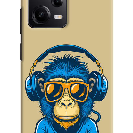 Monkey Headphone Redmi Note 12 Pro 5G Hard Case Back Cover by Casekaro