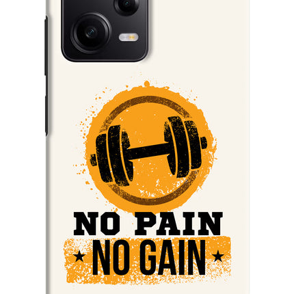 No Pain No Gain Redmi Note 12 Pro 5G Hard Case Back Cover by Casekaro