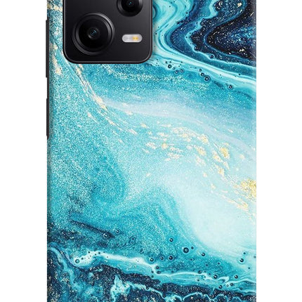 Blue Glitter Marble Redmi Note 12 Pro 5G Hard Case Back Cover by Casekaro