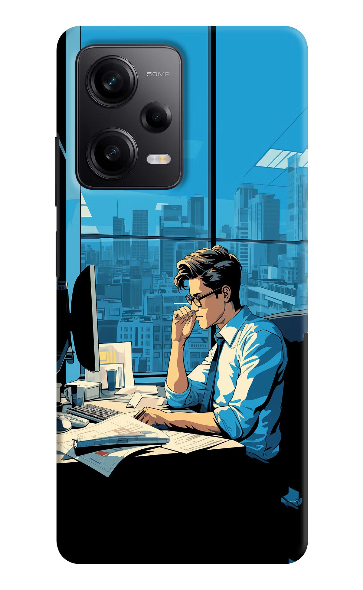 Focused Hustler (AI Generated) Redmi Note 12 Pro 5G Hard Case Back Cover by Casekaro