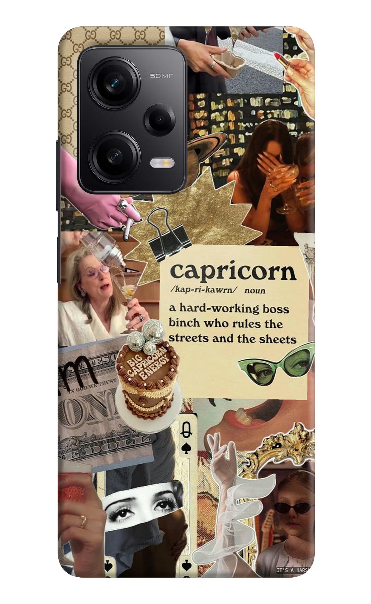 Capricorn Zodiac Redmi Note 12 Pro 5G Hard Case Back Cover by Casekaro