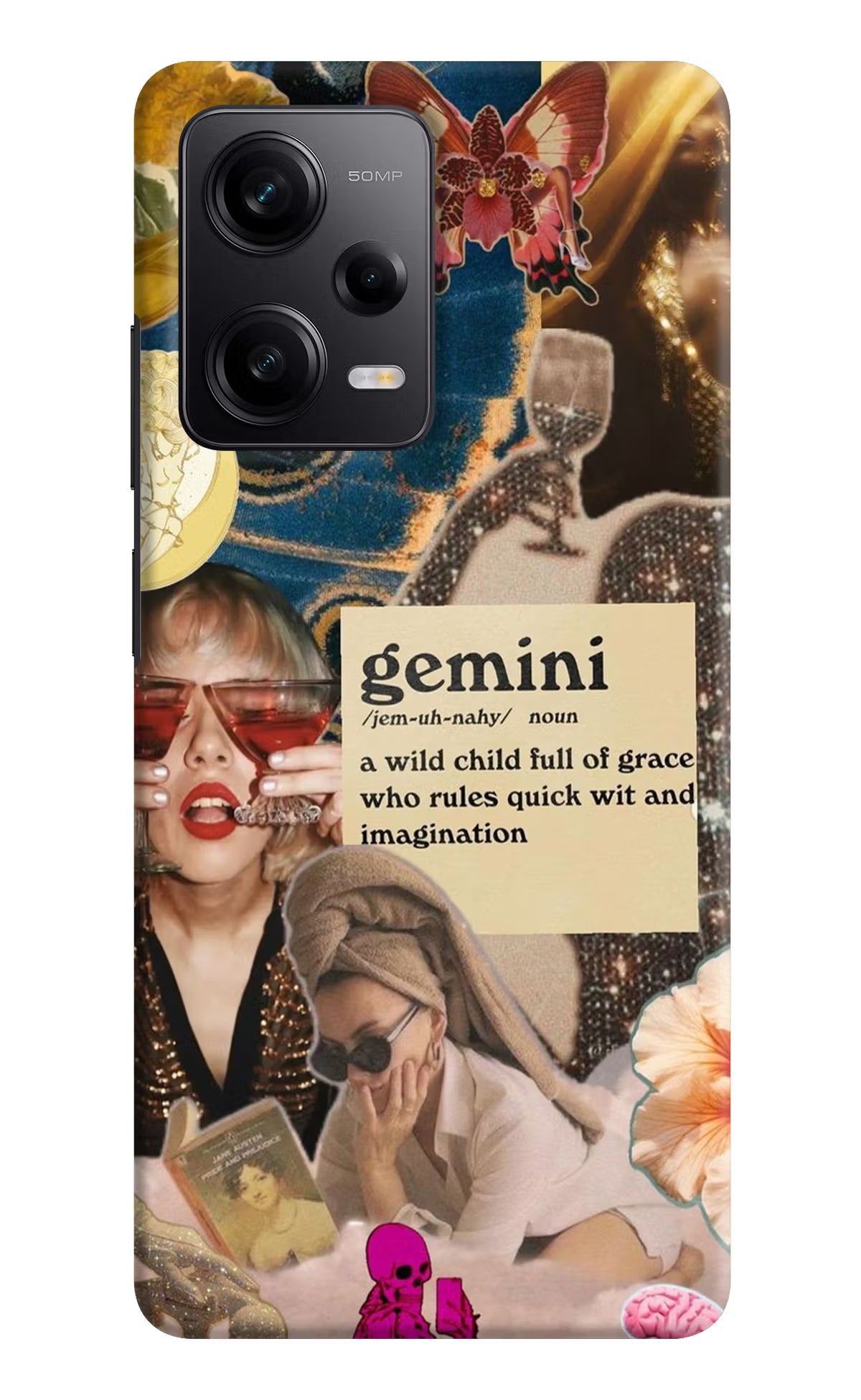 Gemini Zodiac Redmi Note 12 Pro 5G Hard Case Back Cover by Casekaro