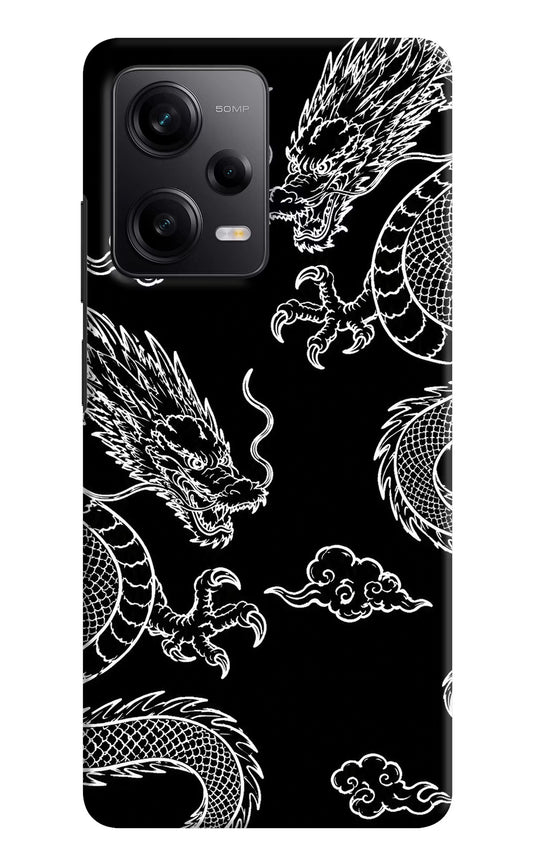 Twin Dragons Redmi Note 12 Pro 5G Hard Case Back Cover by Casekaro