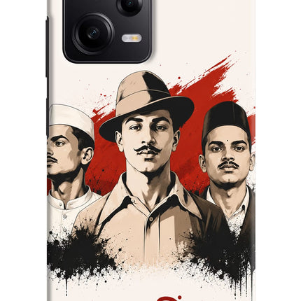 Bhagat Singh Trio Redmi Note 12 Pro 5G Hard Case Back Cover by Casekaro