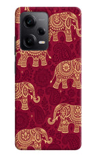 Maroon Elephant Redmi Note 12 Pro 5G Hard Case Back Cover by Casekaro