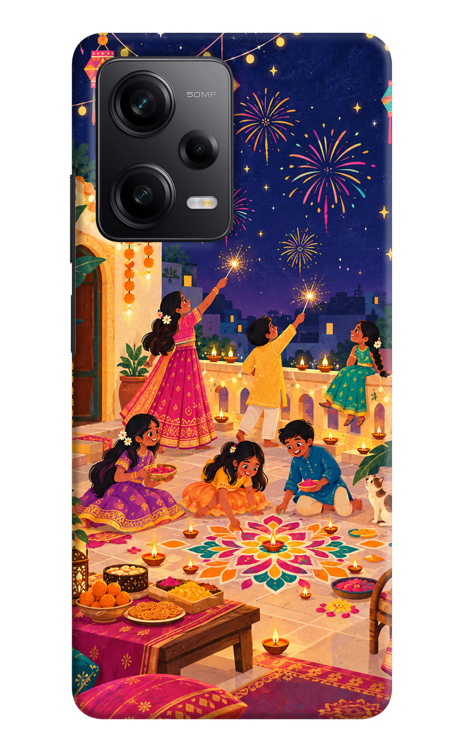 Diwali Night Redmi Note 12 Pro 5G Back Cover, Hard case