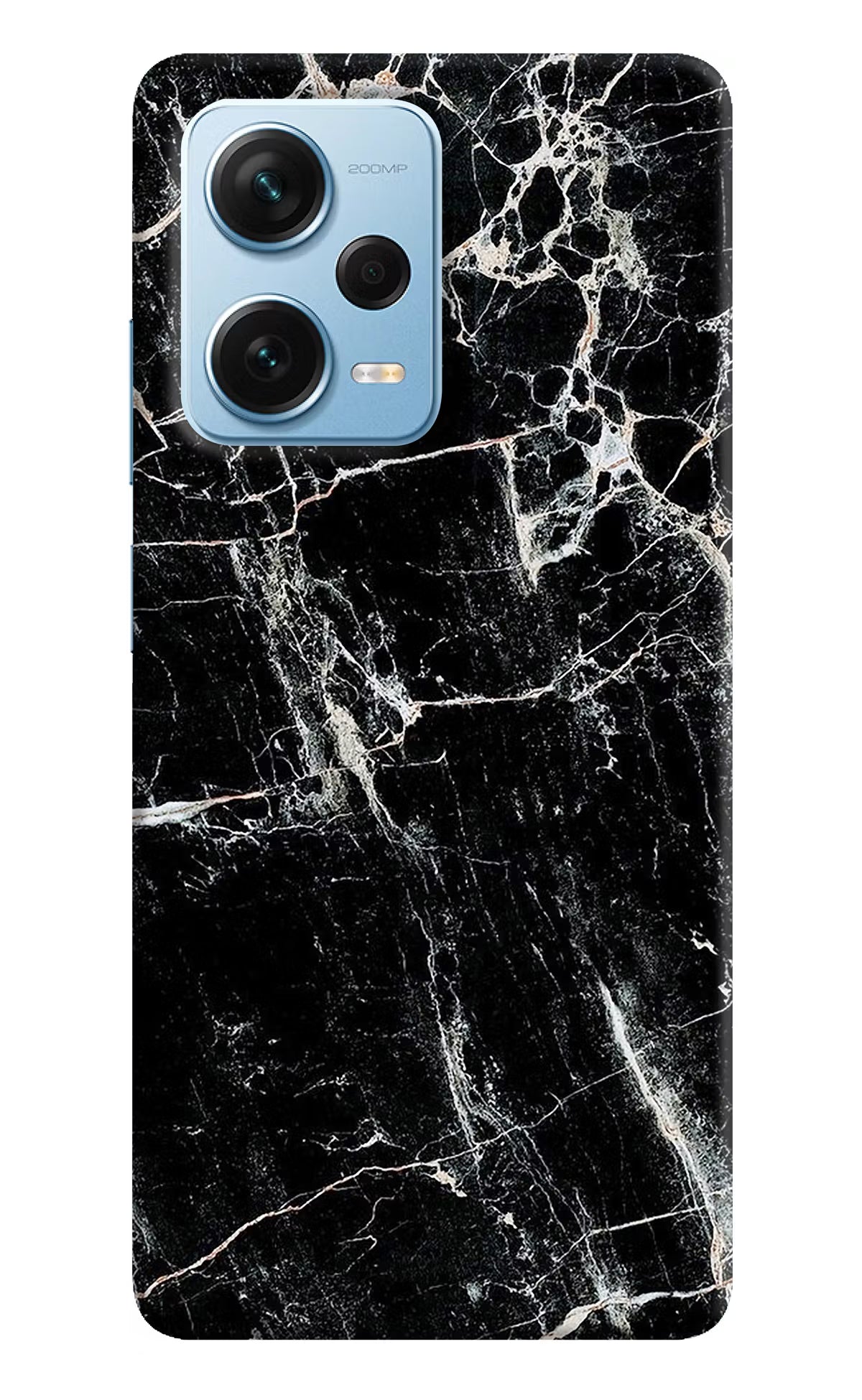 Black Marble Texture Redmi Note 12 Pro+ 5G Hard Case Back Cover by Casekaro
