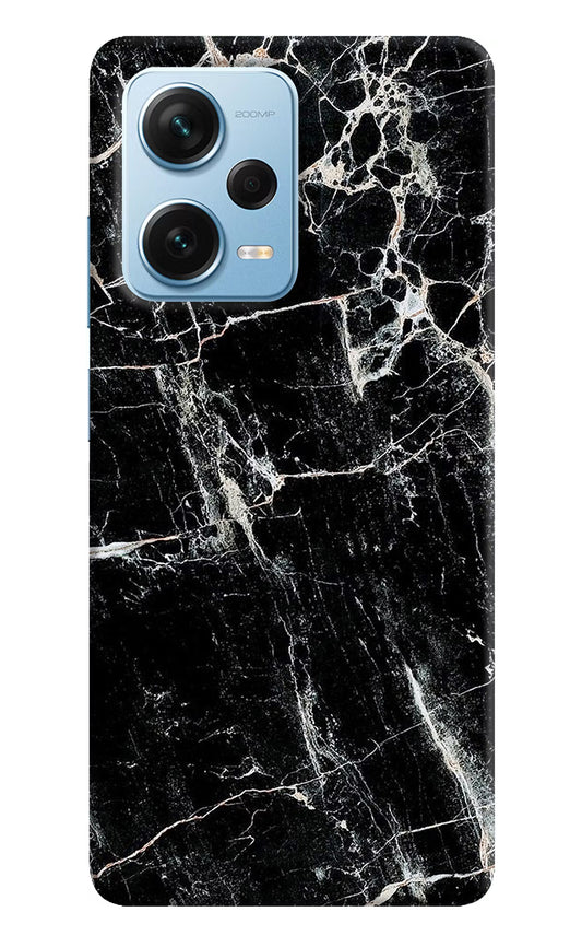Black Marble Texture Redmi Note 12 Pro+ 5G Hard Case Back Cover by Casekaro