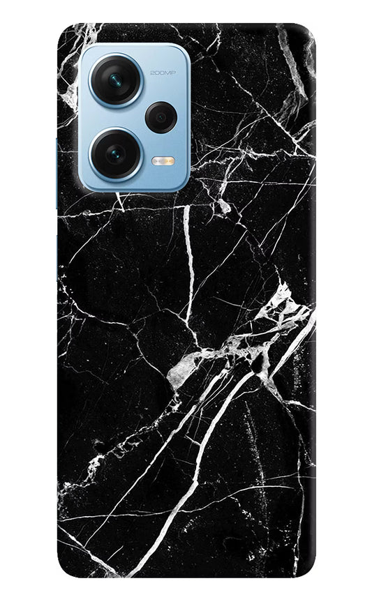 Black Marble Pattern Redmi Note 12 Pro+ 5G Hard Case Back Cover by Casekaro