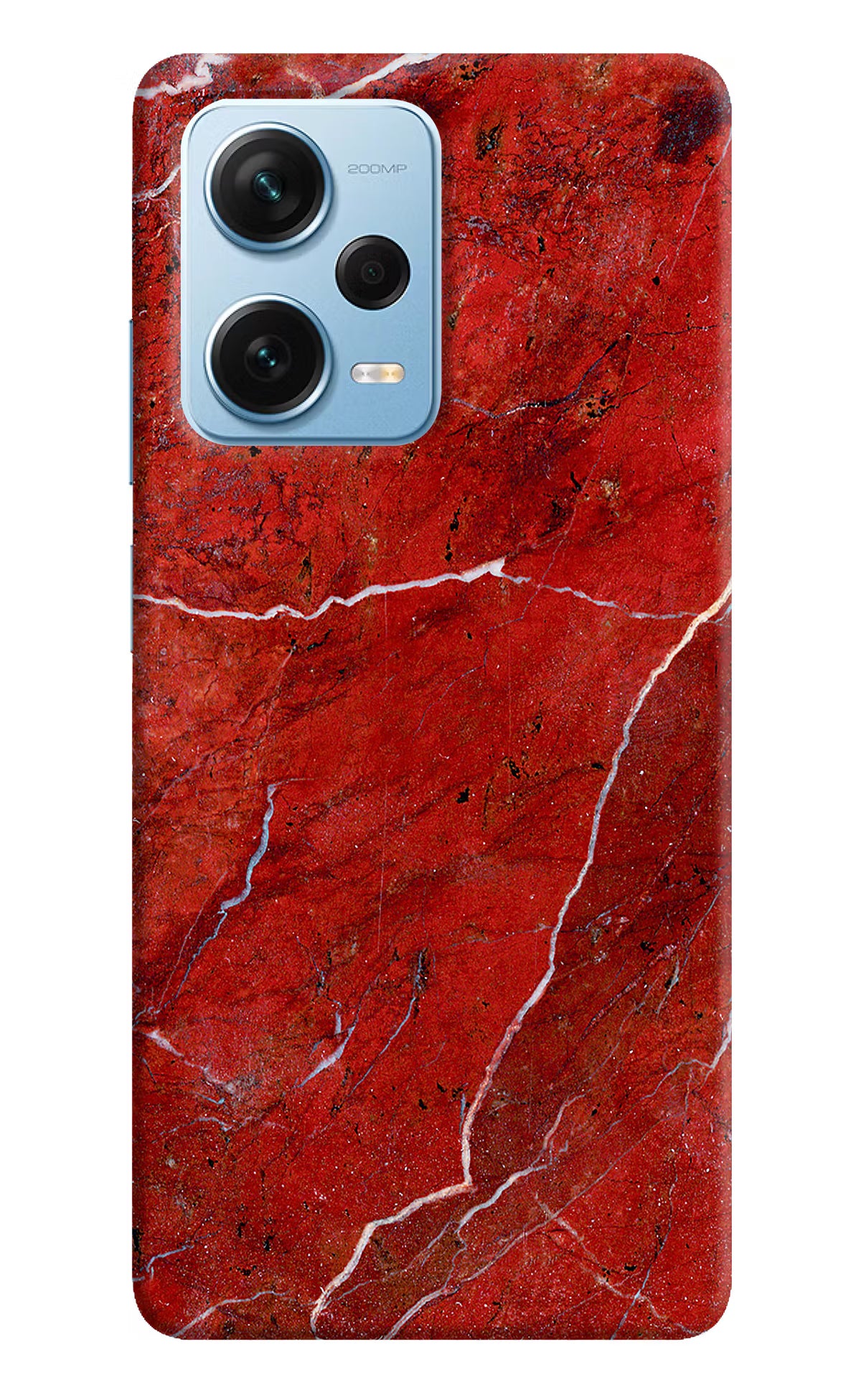 Red Marble Design Redmi Note 12 Pro+ 5G Hard Case Back Cover by Casekaro