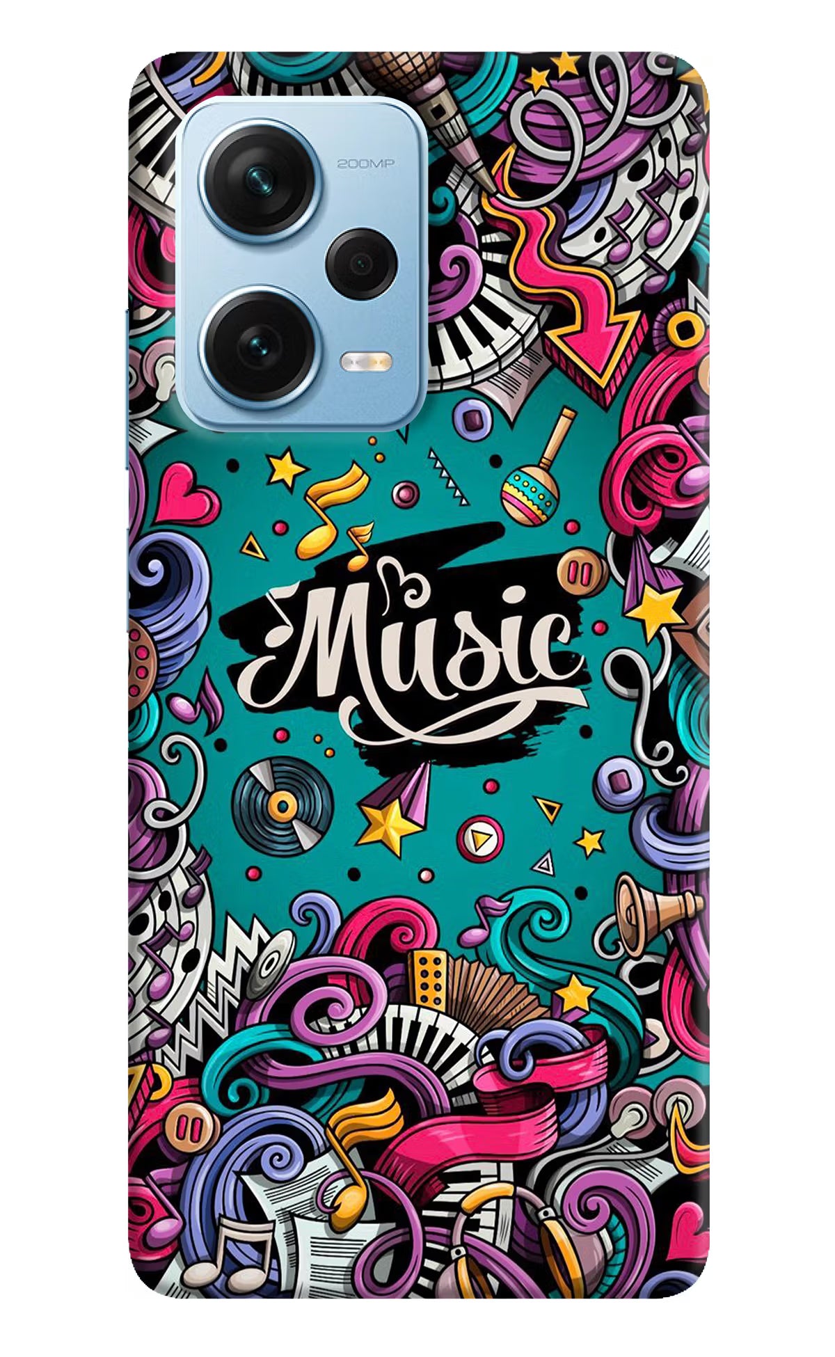 Music Graffiti Redmi Note 12 Pro+ 5G Hard Case Back Cover by Casekaro