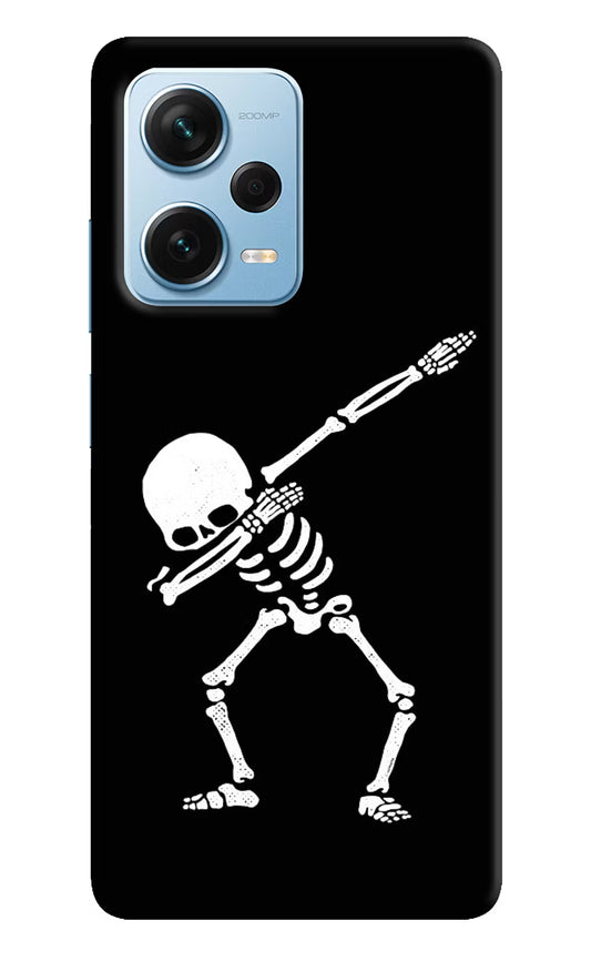 Dabbing Skeleton Art Redmi Note 12 Pro+ 5G Hard Case Back Cover by Casekaro