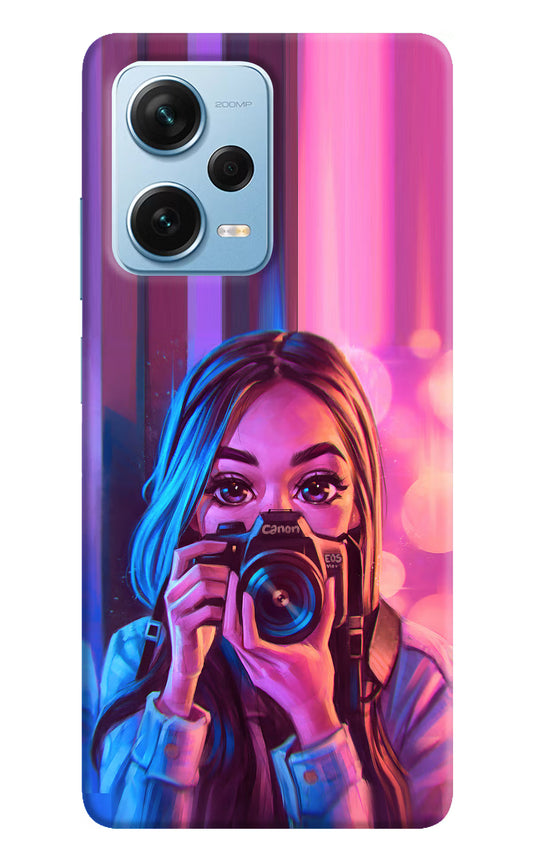 Girl Photographer Redmi Note 12 Pro+ 5G Hard Case Back Cover by Casekaro