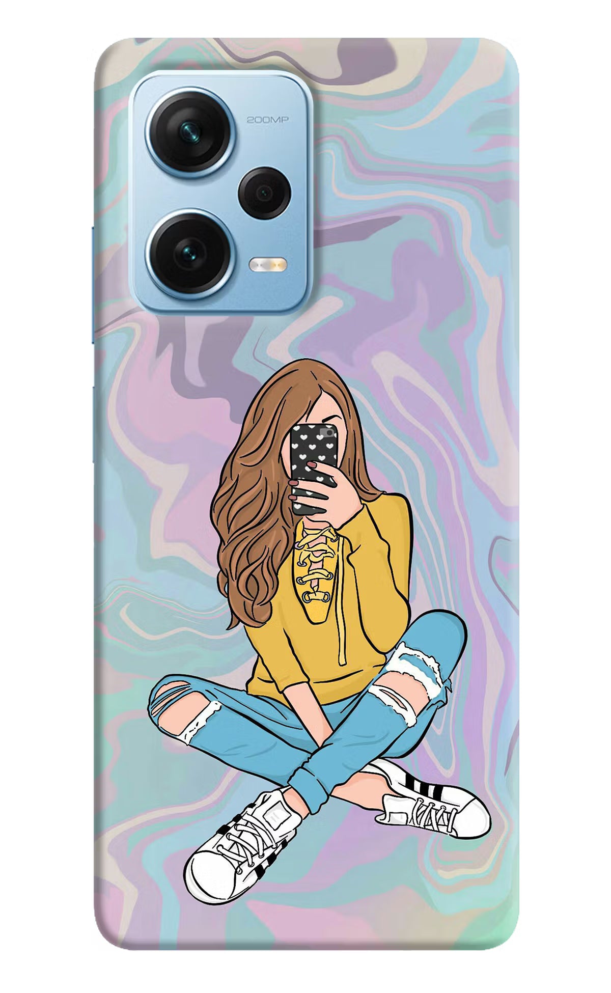 Selfie Girl Redmi Note 12 Pro+ 5G Hard Case Back Cover by Casekaro