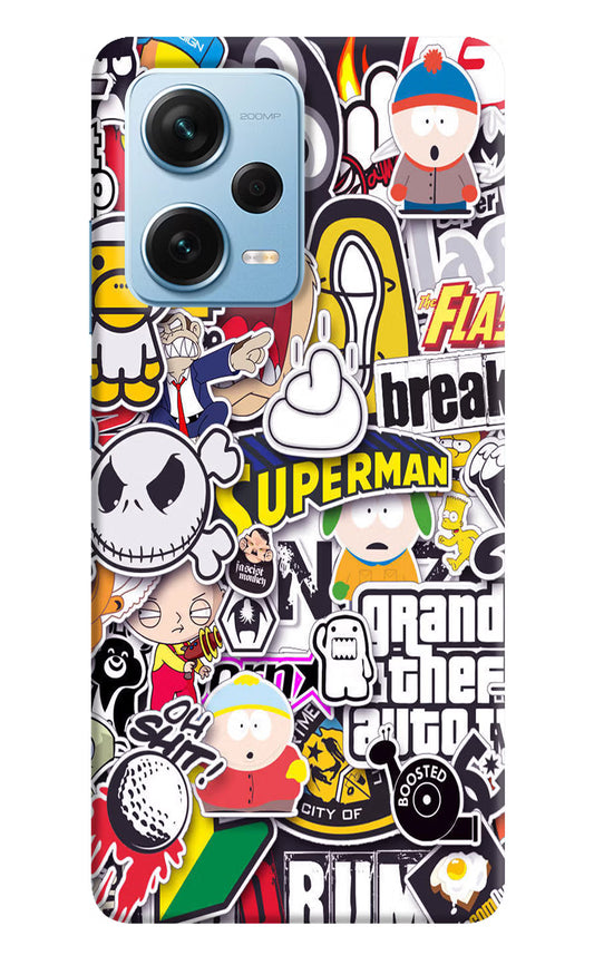 Sticker Bomb Redmi Note 12 Pro+ 5G Hard Case Back Cover by Casekaro