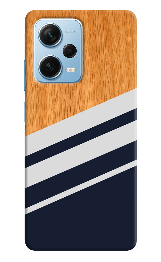 Blue and white wooden Redmi Note 12 Pro+ 5G Hard Case Back Cover by Casekaro