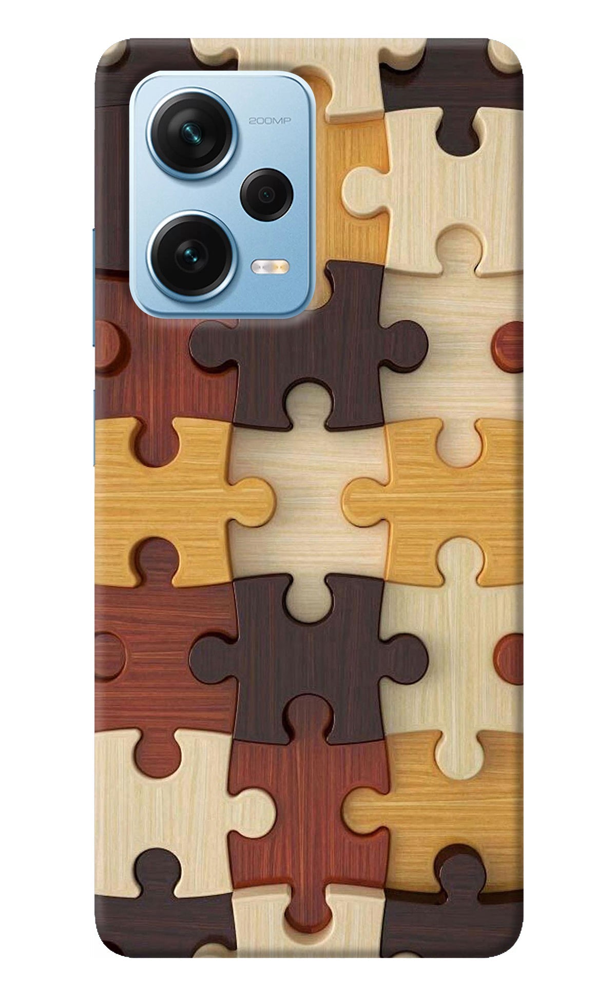 Wooden Puzzle Redmi Note 12 Pro+ 5G Back Cover