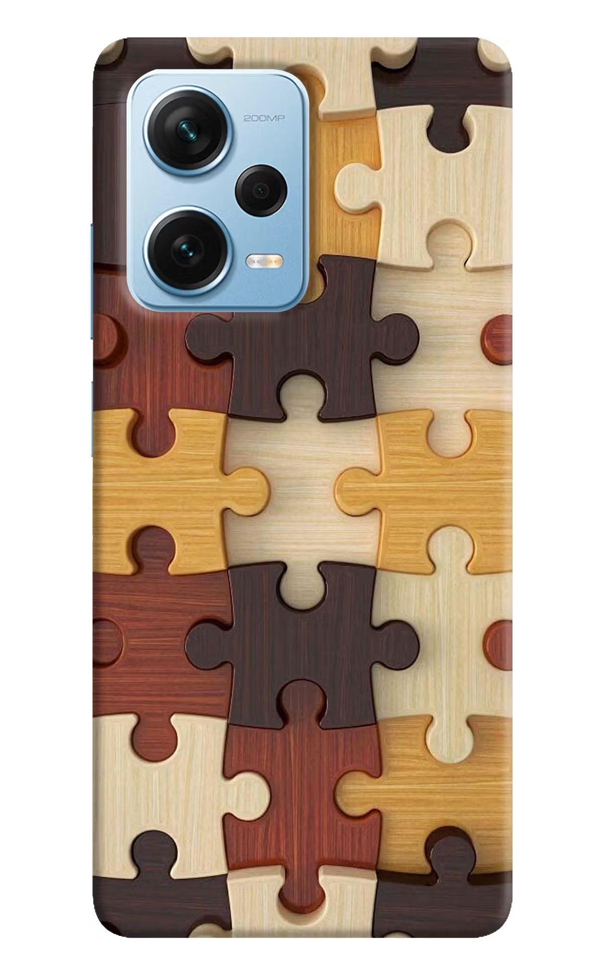 Wooden Puzzle Redmi Note 12 Pro+ 5G Hard Case Back Cover by Casekaro