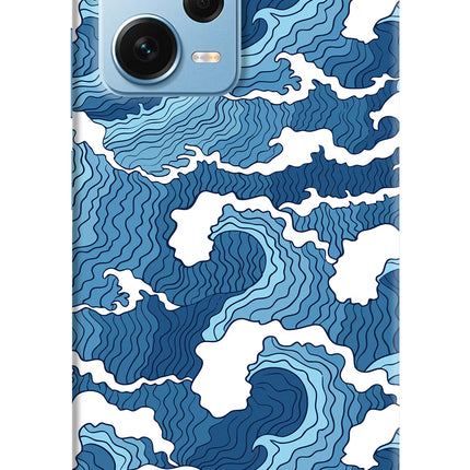 Blue Waves Redmi Note 12 Pro+ 5G Hard Case Back Cover by Casekaro