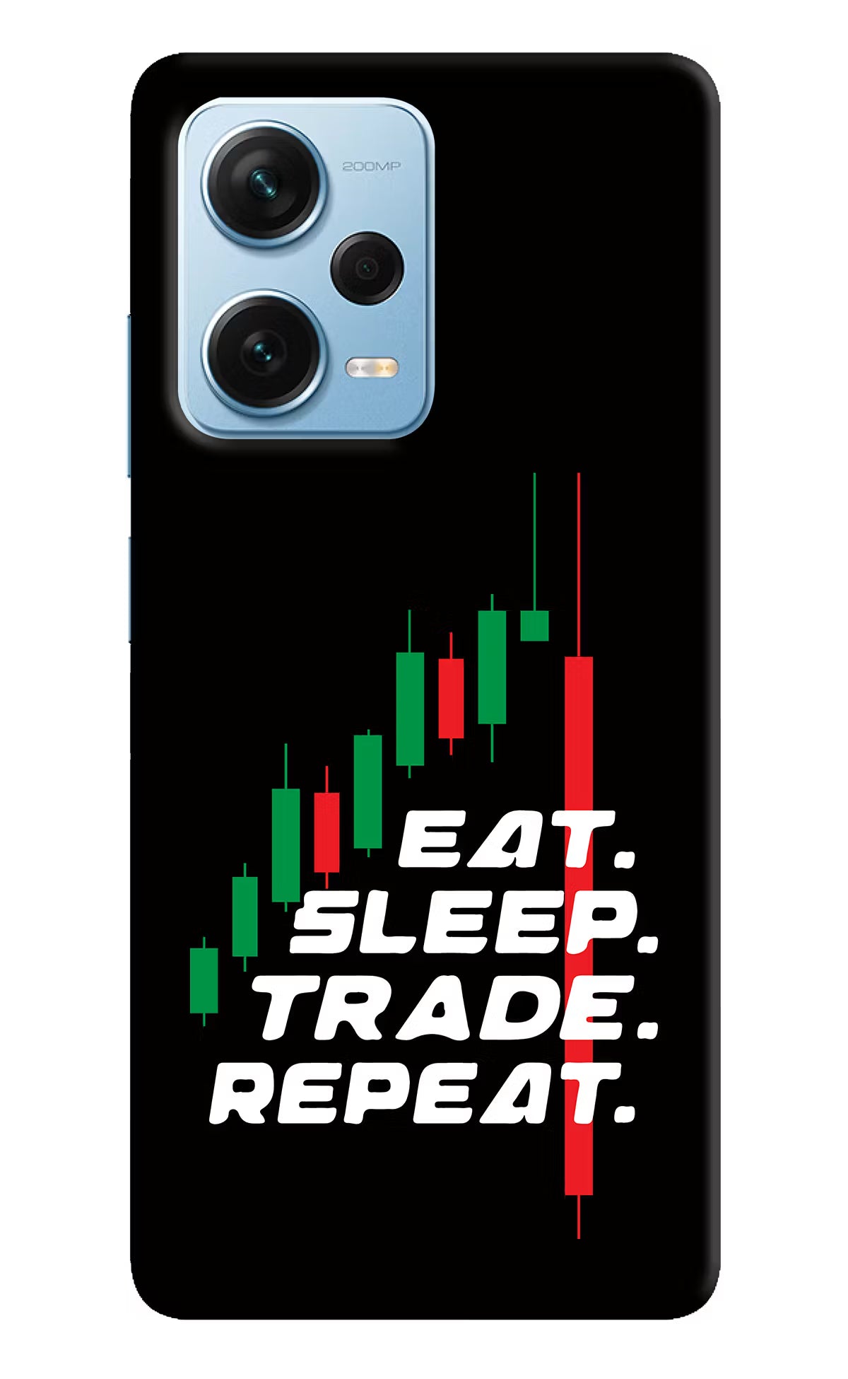 Eat Sleep Trade Repeat Redmi Note 12 Pro+ 5G Hard Case Back Cover by Casekaro