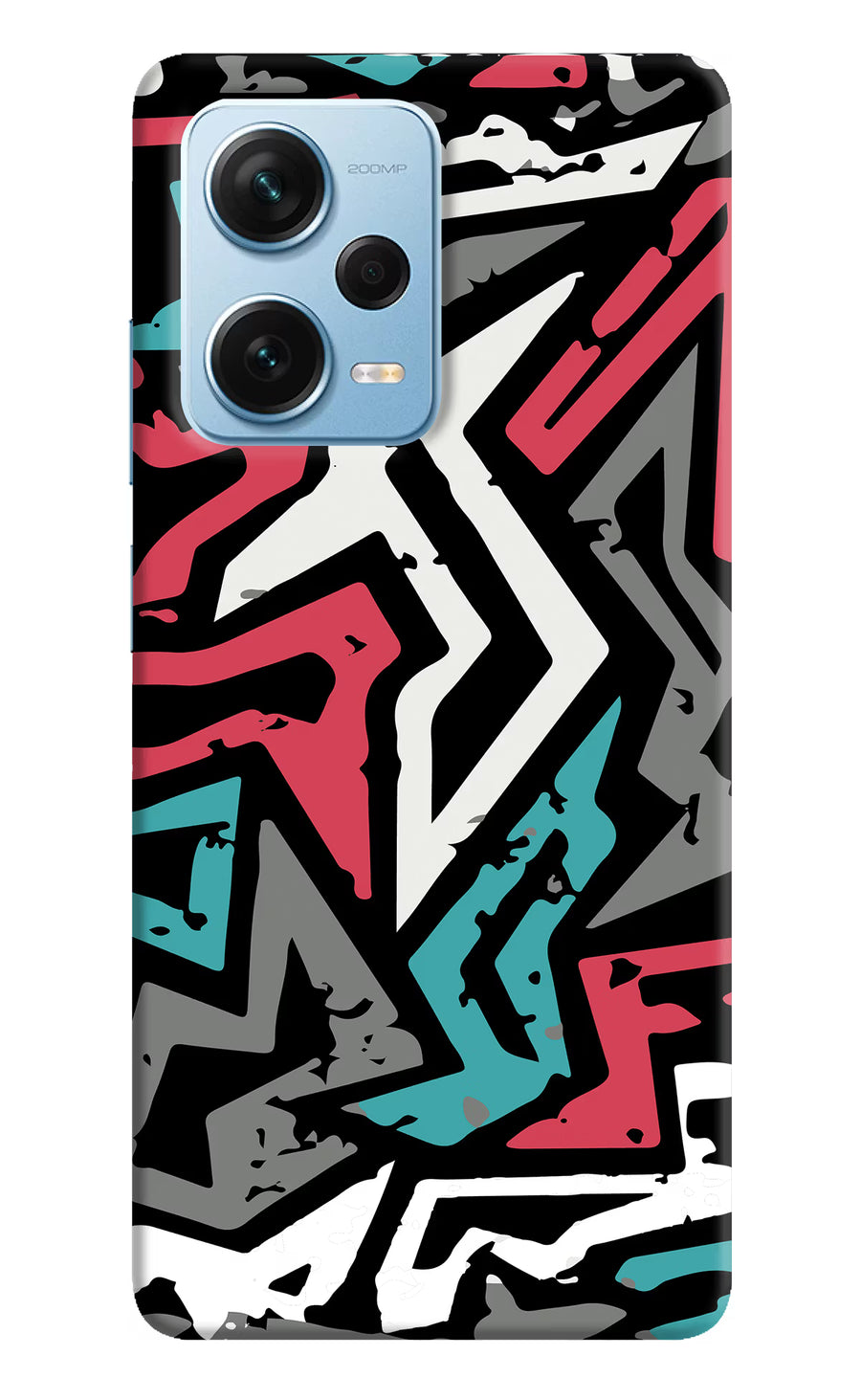 Geometric Graffiti Redmi Note 12 Pro+ 5G Back Cover, Hard case